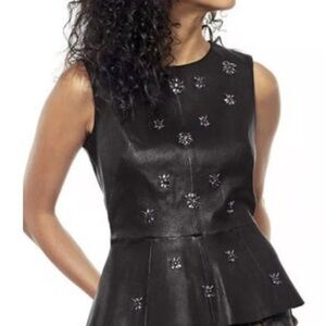 Leather Top with Embellishments